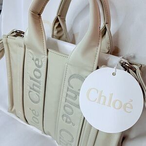 Chloe Woody Logo Embroidered Crossbody NWT & Dust Bag